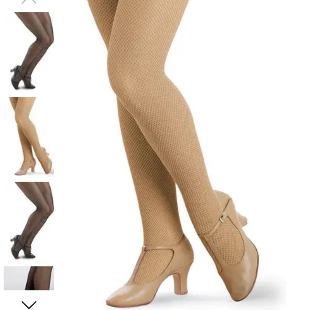 NWT Balera Dance Fishnet Tights Caramel Color Size S/M